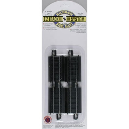 44412 3" Straight E-Z (4) HO Multi-Colored