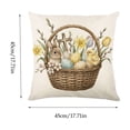 thumbnail image 3 of HuiXinOu Easter Decorative Pillow, Bunny and Chick Patterned Egg Print Cushion, Soft Comfortable Throw Pillow, Suitable for Sofa, Bedroom, Living Room Holiday Decoration, 3 of 6