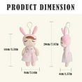 thumbnail image 3 of Plush Bunny Keychain Adorable Rabbit Plush Toy Pendant Soft Animal Charm For Bags Backpacks And Home Decor,An Angela Bunny Pendant Clearance, 3 of 9