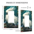 thumbnail image 3 of Daiia Tropical Parrot Floral Artwork Pattern Decorator Wall Plate Child Safe Outlet Cover, Switch and Outlet Covers,Size 1-Gang 5.0" x3.0" , Polycarbonate Thermoplastic-Style U, 3 of 6