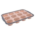 thumbnail image 2 of 12-Cup Food Grade Silicone Muffin Pan, Non-Stick Cupcake Baking Tin with Reinforced Steel Frame, Oven-Safe up to 450°F, Easy-Clean Handles(Pink), 2 of 3