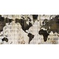 thumbnail image 3 of Schlabach, Sue 14x9 Black Modern Framed Museum Art Print Titled - Crate World Map Neutral, 3 of 5