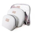 thumbnail image 3 of Impressions Vanity Havana Arch 3 pieces Zippered Travel Makeup Bag Set, Cosmetic Pouches (White), 3 of 4