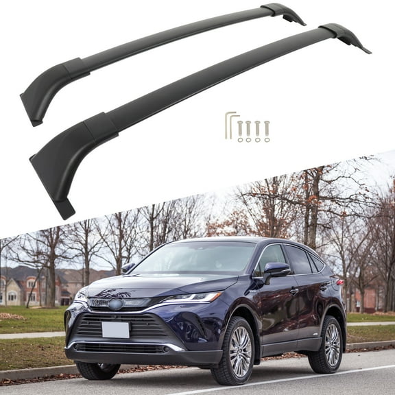 ECCPP Black Roof Rack Cross Bar Luggage Cargo Carrier Rails Fits For Toyota Venza 2021-2023 Roof Rack Crossbars