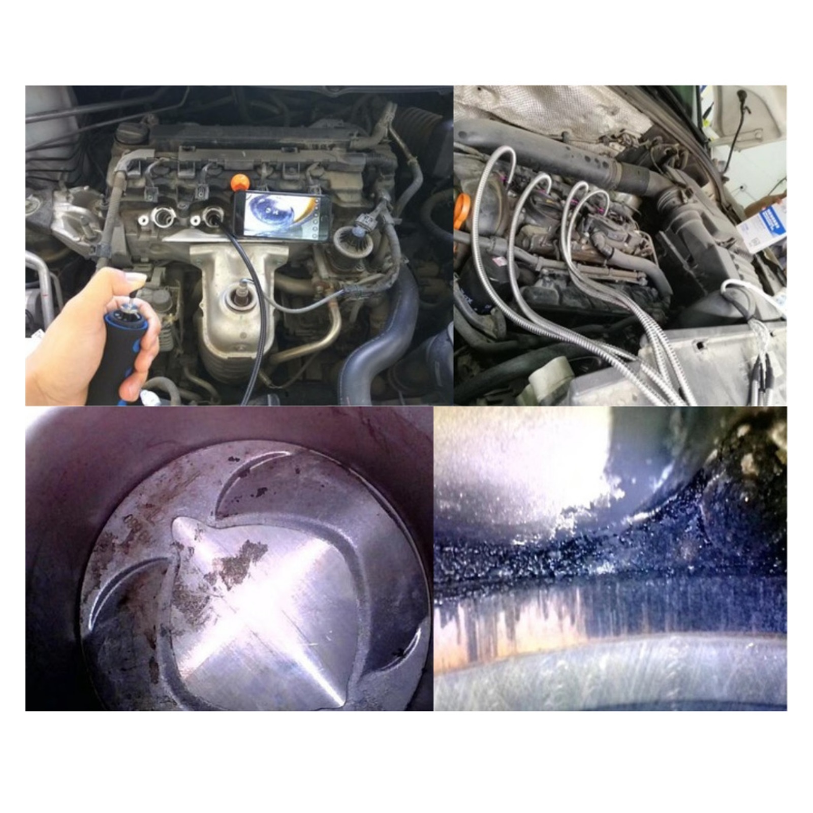 8.5mm 180 Degree Rotatable Industrial Endoscope Camera Control Steering Automotive Pipe Inspection High-definition With Lights ,Stunning Clarity