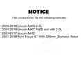 thumbnail image 2 of Transit Auto Front Wheel Bearing Coated Disc Brake Rotors and Ceramic Pads Kit for Car Ford Focus Lincoln MKC KBB-102104, 2 of 11