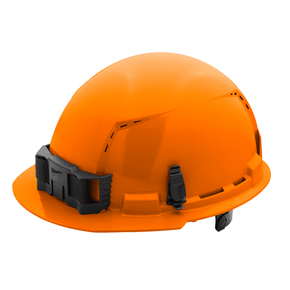 Milwaukee Tool BOLT Orange Front Brim Vented Hard Hat w/6pt Ratcheting Suspension (USA) - Type 1, Class C