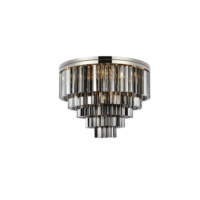 Elegant Lighting Sydney 32" 17 Light Royal Crystal Flush Mount