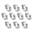 thumbnail image 1 of Unique Bargains 10 Pack 15-18mm Double Ear Hose Clamp, 304 Stainless Steel O Clip Crimp Rings, 1 of 7