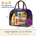 thumbnail image 5 of ComfiTime Lunch Bag - Insulated Lunch Box for Women, Large Capacity Cooler Bag for Adults & Teen, Cute Aesthetic Lunch Tote for Work, School, Extra Zippered Pocket for Wallet & Phone, 5 of 13