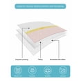 thumbnail image 5 of Quilts Twin Size Bedding Set, Modern Pink Gold Lightweight Quilted Comforter, Minimalist Geometric Yellow Striped Soft Reversible Bedspread Coverlet with Pillow Covers for All Season, 68" x 86", 5 of 7