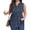 Indigo Flora, variant on Women Blouses Plus Size Tops V Neck Shirts Tunic Casual Sleeveless Swing Flowy Blouses