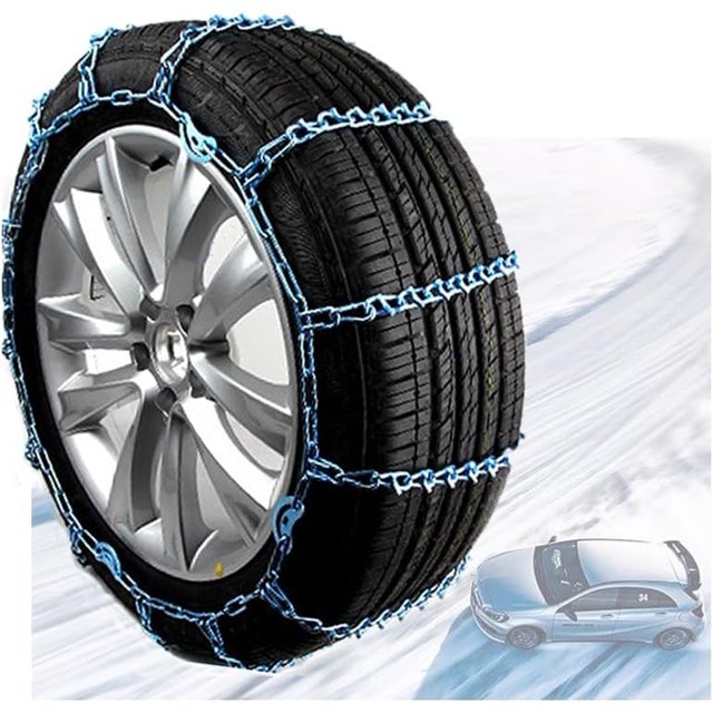 Chaînes de Pneus Neige 2 Pcs 225/75R15 Traction en Acier Robuste pour SUV Camion Van