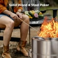 thumbnail image 6 of Smokeless Firepit, 19 Inch Fire Pit for Camping with Patented Technology, Portable Fire Pit for Outside with Steel Grill Rack, Fire Poker, and Bag, Easy Setup and Storage, Wood Burning, 6 of 6