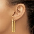 thumbnail image 5 of Auriga Fine Jewelry 10K Yellow Gold Diamond-Cut Oval Hoop Earrings for Women (L-41.94mm ; W-12.46mm), 5 of 6