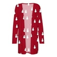 thumbnail image 4 of Usmixi Winter Cardigan for Women Xmas Cardigan for Women Long Sleeve Lightweight Comfy Knitted Coat with Pocket Chirstmas Fashion Snowman Print Cardigan Outwear Casual Cardigan, 4 of 5