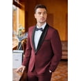 thumbnail image 2 of COOFANDY Wedding Outfit for Men 2 Piece Mens Suit Slim Fit Tuxedo with Shawl Lapel for Grooms, 2 of 6