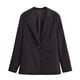 thumbnail image 4 of HH TRAF Blazer de manga larga con solapa versátil y sólido a la moda para mujer, chaqueta elegante de un botón para uso diario en la calle, de dos colores, 4 of 5