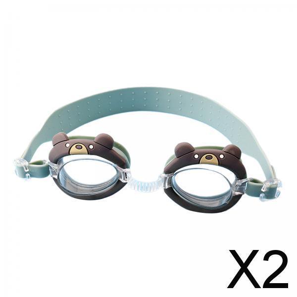 Gafas de natación Colamx 2x para niños impermeables a prueba de fugas