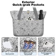 thumbnail image 2 of Tote Bag for Women - Halloween Spider Web and Spiders Shoulder Bag - Large Utility Work Duffle Bag with Zipper Handbag for Travel, Work, Sprots, 2 of 5