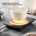 thumbnail image 4 of Portable Induction Cooktop, 1800W Sensor Touch Electric Induction Cooker Hot Plate with Kids ty Lock, 6.7" Heating Coil, 18 Power 17 Temperature Setting Countertop Burner with Timer, 4 of 6