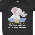 thumbnail image 4 of Inktastic My Nana Loves Me to the Moon and Back Elephant Family Boys or Girls Baby Bodysuit, 4 of 5