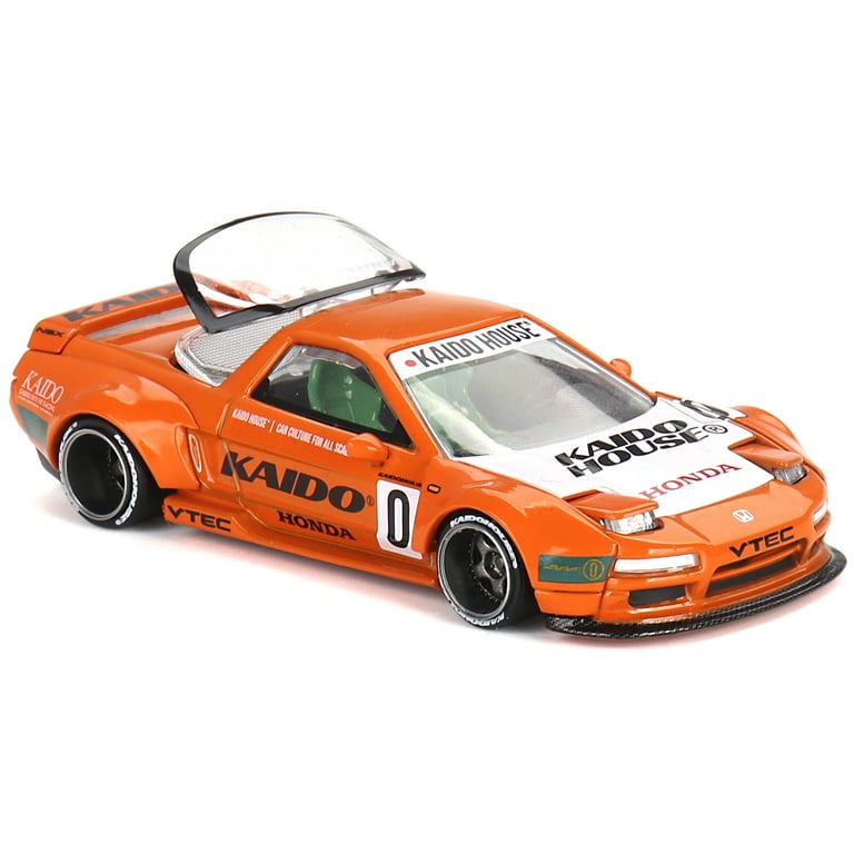 Diecast Honda NSX Kaido Racing V1 Orange with White Hood (Designed