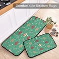 thumbnail image 5 of GZHJMY Christmas Pattern Green Kitchen Mat - Cushioned Anti Fatigue Kitchen Rug Set of 2, Non Slip Waterproof Kitchen Mats for Kitchen, Laundry, Sink, Office 19.7"×27.6"+19.7"×47.2" Carpet Runner, 5 of 7