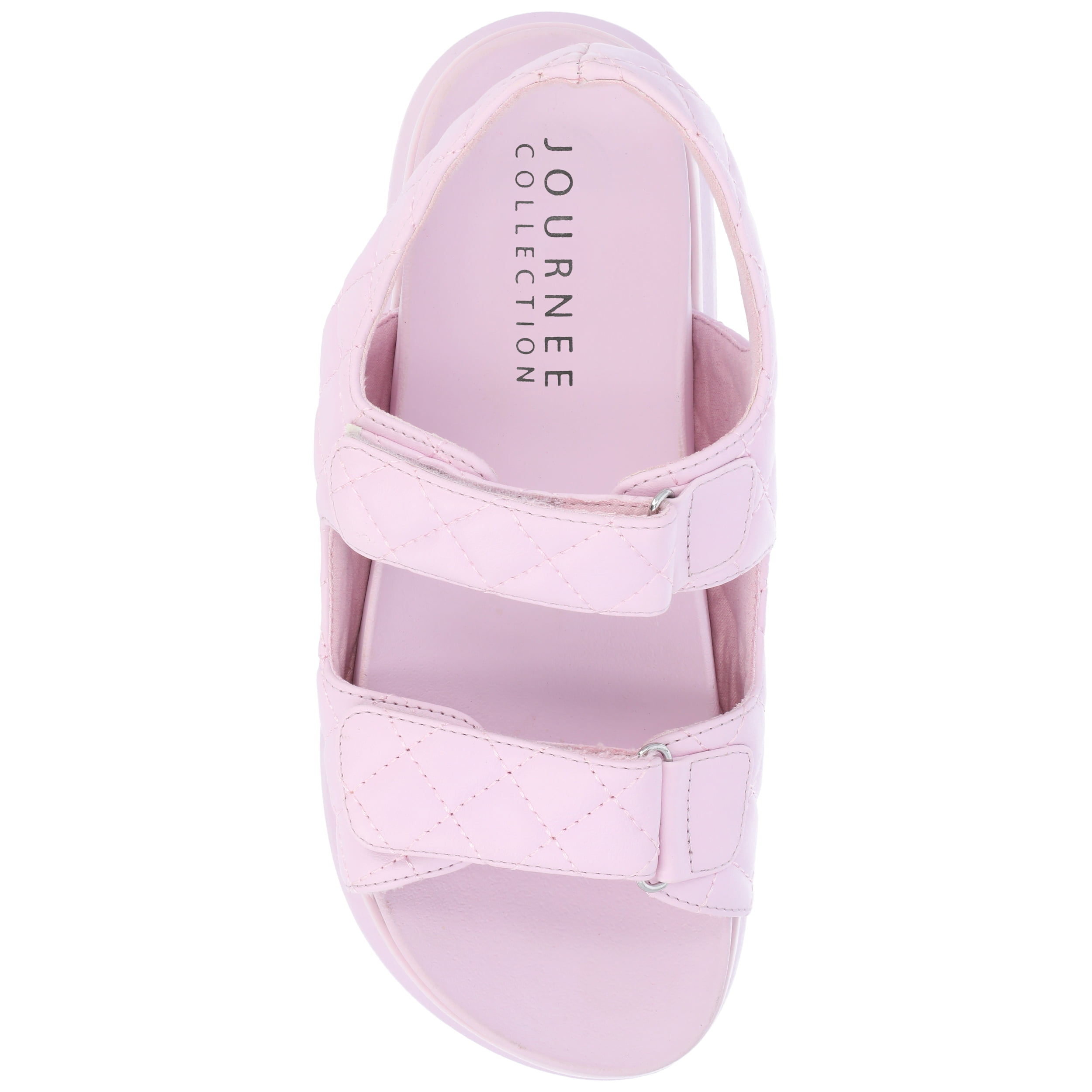 Journee Womens Debby Hook and Loop Platform Sport Sandals