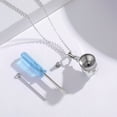 thumbnail image 7 of Cuoka Turquoise Urn Necklace 925 Sterling Silver Teardrop Urn for Ashes Pendant Necklaces with 18+2'' Chain Embedded Turquoise for Women Memorial Jewelry Gift for Grandma Grandpa Dog Cat, 7 of 7