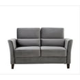 thumbnail image 3 of Uspridefurniture Aalt 57.88" Velvet Square Arm Loveseat,Gray, 3 of 5