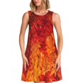 thumbnail image 1 of Fotbe Autumn Leaf Vestido de Verano sin Mangas para Mujer – Vestido Midi Línea A, Estilo Camiseta Floral, Vestido Playero Casual y Fluido, 1 of 7