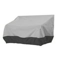 thumbnail image 3 of Funda para banco Oxford Protector de polvo para sofá de patio Funda para sofá de jardín Protector para muebles de exterior, gris y negro Advancent HA3838-02B, 3 of 7