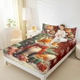 thumbnail image 4 of Manfei Kawaii Christmas Fox Full Size Sheets for Kids, Vintage Cartoon Bed Sheets, Magic Xmas Gift Sheet Sets, Lightweight Room Decor, 4-Piece, 4 of 7