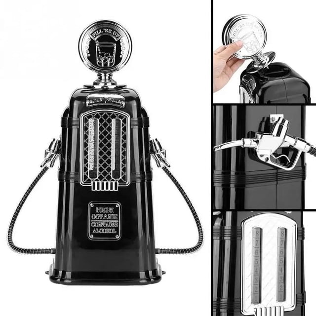 Double Head Beverage Dispenser, Roaring Twenties Style, Glass Construction, Stainless Steel Base, for Party Hosting, Bar Beverage Service, High-capacity Serving, Modern Home Bar Decor, Ihhxbz