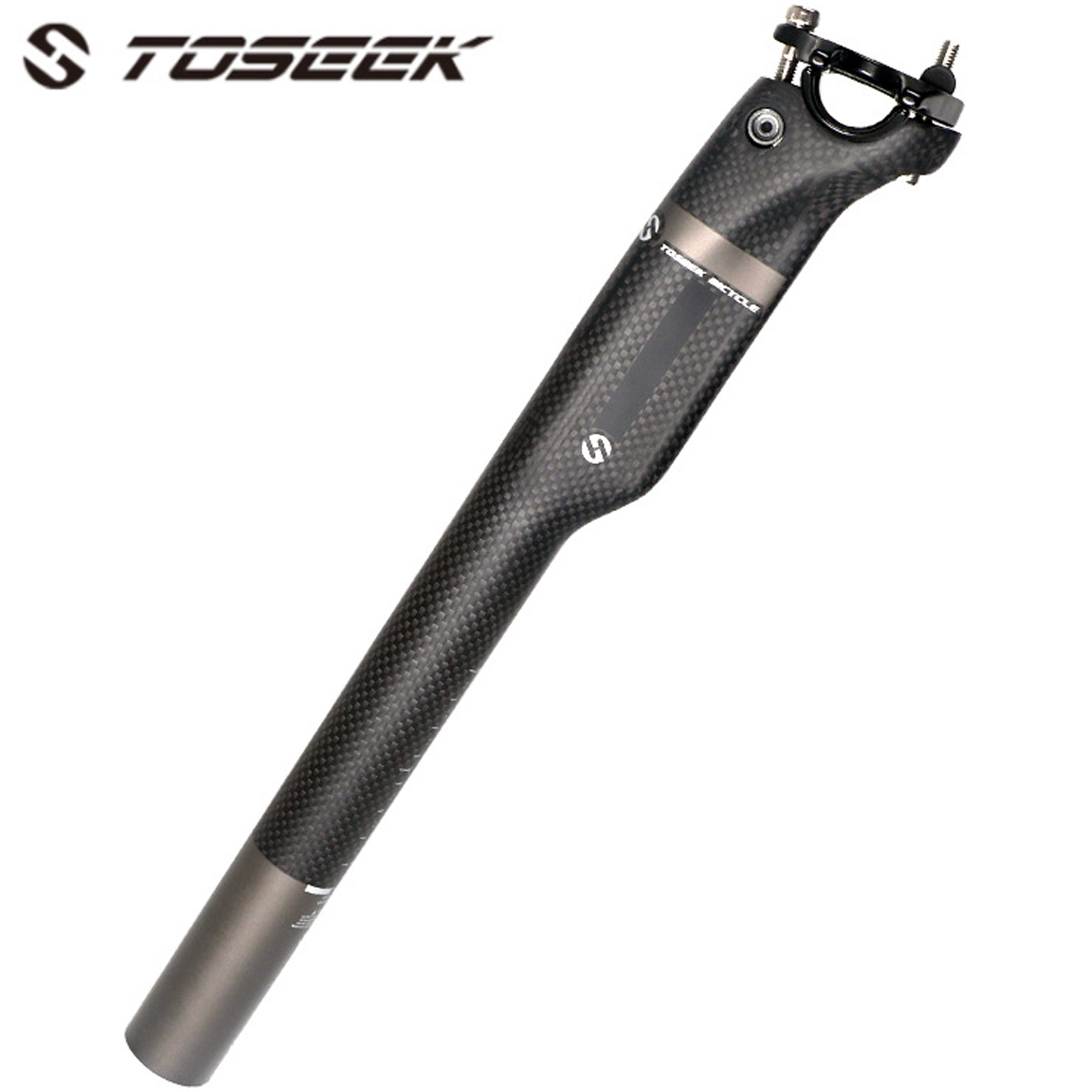 TOSEEK Full Carbon Fiber Bike Seatpost Length 350mm Ultralight for 27.2/30.8/31.6 mm Bike TOSEEK Full Carbon Fiber Bike Seatpost Length 350mm Ultralight for 27.2/30.8/31.6 mm Bike