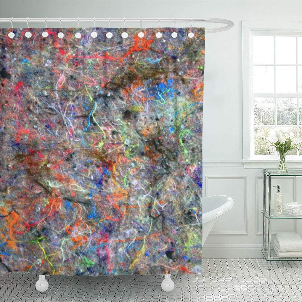 CYNLON Modern Abstract Neon Colors Platter Splatter Travel Bathroom