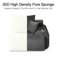 thumbnail image 6 of HOMREST 118" L-Shaped Modular Sectional Sofa for Living Room, Corduroy Upholstery Cloud Sofa with Movable Ottoman, Oversized Boneless Couch with Deep Seat No Assembly Required (Charcoal Blue), 6 of 7