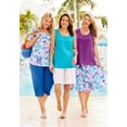 thumbnail image 3 of Woman Within Plus Size Short-Sleeve V-Neck Shirred Tee, 3 of 6