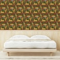 thumbnail image 3 of Ambesonne Tiger Peel & Stick Wallpaper for Home, Hibiscus Flowers and Begale, 13"x72", Hot Pink Amber Army Green, 3 of 5