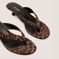 thumbnail image 2 of XYD Women Open Round Toe Flip Flops Slip on Low Kitten Heels Mules Casual Dress Summer Beach Thong Sandals Size 7 Leopard, 2 of 4