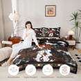 thumbnail image 4 of Erosebridal Cowhide Full Size Comforter Sets for Men and Women, Red Green Brown Tribal Bedding Sets, 3 Pieces 1 Comforter and 2 Pillowcases, 4 of 6