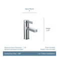 thumbnail image 2 of Grifo de baño Moen Beric Chrome Modern de una sola manija 84774, 2 of 8