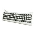 thumbnail image 3 of Ox Bay Indoor Mosaic Geometric Stripe Throw Pillow, Black / White, 14" x 36", 3 of 8