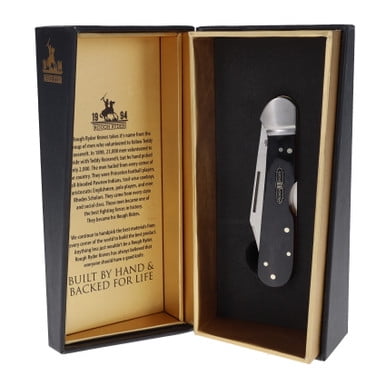 Rough Ryder Knives Rough Ryder Black Reserve Smooth Bone Copperhead Lockback RR2563