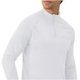 thumbnail image 4 of safuny Men's Workout Solid Color Outwear Zipper Up Turn Down Collar Pullover Fall Winter Shackets Sweatshirts Big&Tall Casual Loose Shirts Fashion Long Sleeve Tops Clearance White L, 4 of 6