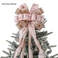 thumbnail image 2 of Decoración para árbol de Navidad CANGBI, 40 x 33 cm, malla satinada en oro rosa, 2 of 7