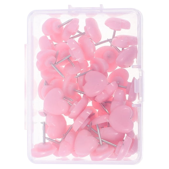 LOLIPPYY 100pcs Metal Push Pin Clips for Cork Boards, Decorative Thumbtacks for Office, School, and Home Use