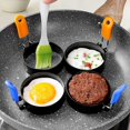 thumbnail image 4 of Egg Ring,Kitchen Stainless Steel Fried Egg Pancake Ring Silicone Handle Egg Frying Mold Pancake Shaper(4PCS/Set), 4 of 7