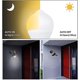 thumbnail image 2 of 12w E27 Pir Infrared Led Light Bulb With Motion Sensor Automatically On/off A60 220v 700lm Equivalent 70w Halogen For Stairs Corridor Garagepack Of 2,, 2 of 4